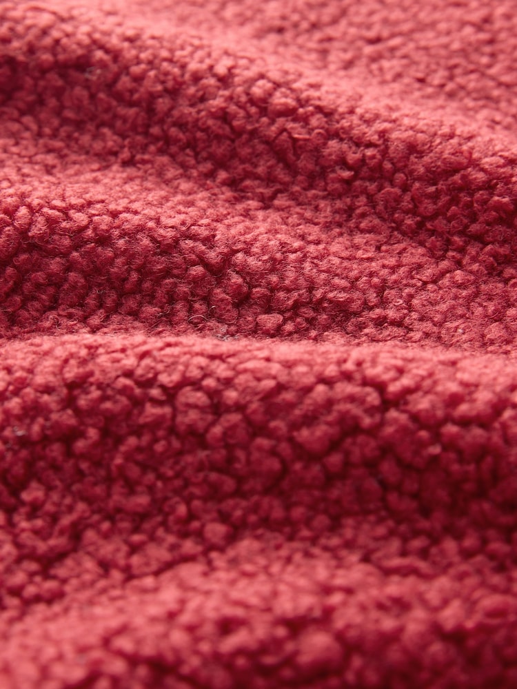 Barva češnje - 100% Recycled Polyester Teddy Borg Cosy Quarter Zip Fleece - Slika 3 iz 3
