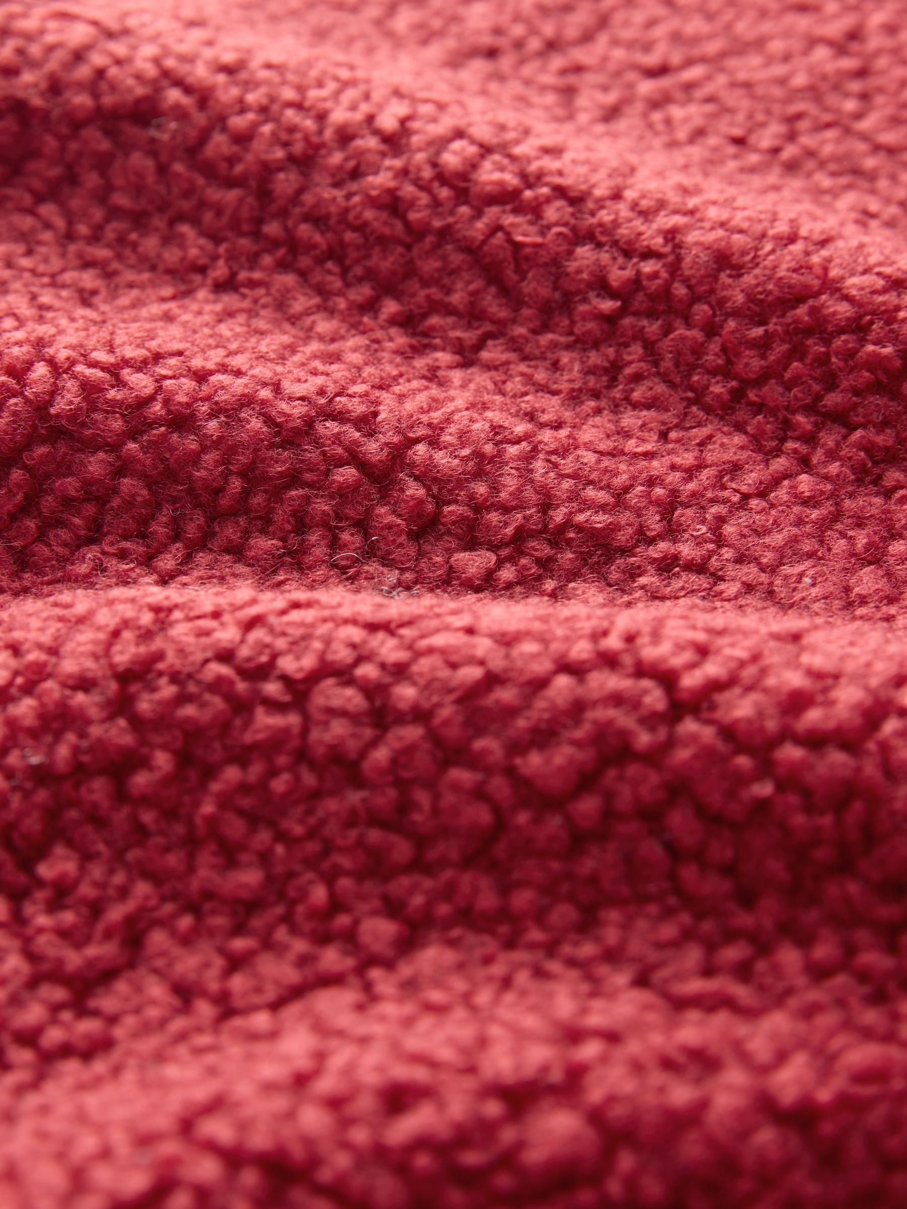 Buy Cherry Red Soft Touch Cosy Teddy Borg Quarter Zip Fleece from Next USA