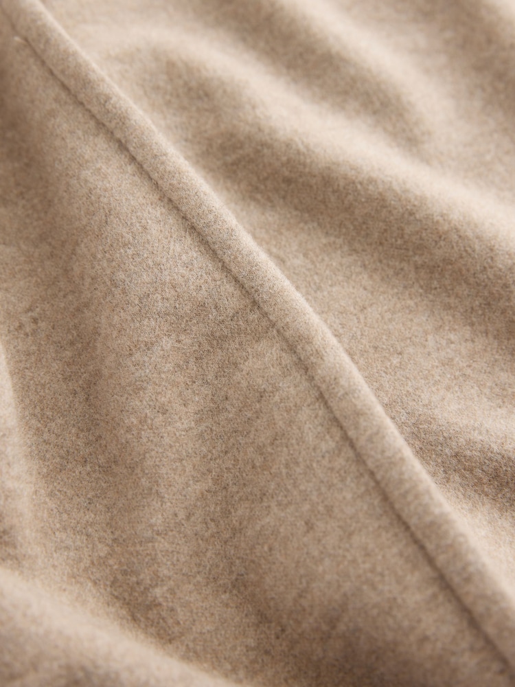 Mocha Brown Soft Brushed Finish Slouch Neck Longsleeve Sweatshirt - Image 3 of 3 Mocha Brown Soft Brushed Finish Slouch Neck Longsleeve Sweatshirt - Image 3 of 3