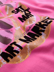 Pink Cotton Rich Fruit Art Graphic Longsleeve Crewneck Sweatshirt - Image 7 of 7