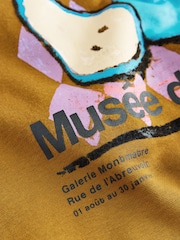 Olive Green Cotton Rich Fruit Art Graphic Longsleeve Crewneck Sweatshirt - Image 7 of 8