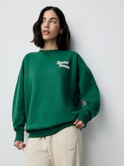 Forest Green Seasonal Christmas Graphic Christmas Tree Longsleeve Crewneck Sweatshirt - Image 3 of 9