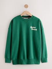 Forest Green Seasonal Christmas Graphic Christmas Tree Longsleeve Crewneck Sweatshirt - Image 6 of 9