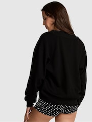 Victoria's Secret PINK Black Fleece Sweatshirt - Image 2 of 2