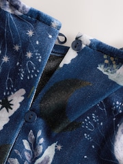 Navy Character Printed Velvet Dress (3mths-8yrs) - Image 8 of 9