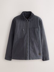 Charcoal Grey Canvas Chore Jacket - Image 1 of 7