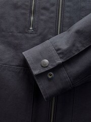 Charcoal Grey Canvas Chore Jacket - Image 4 of 7