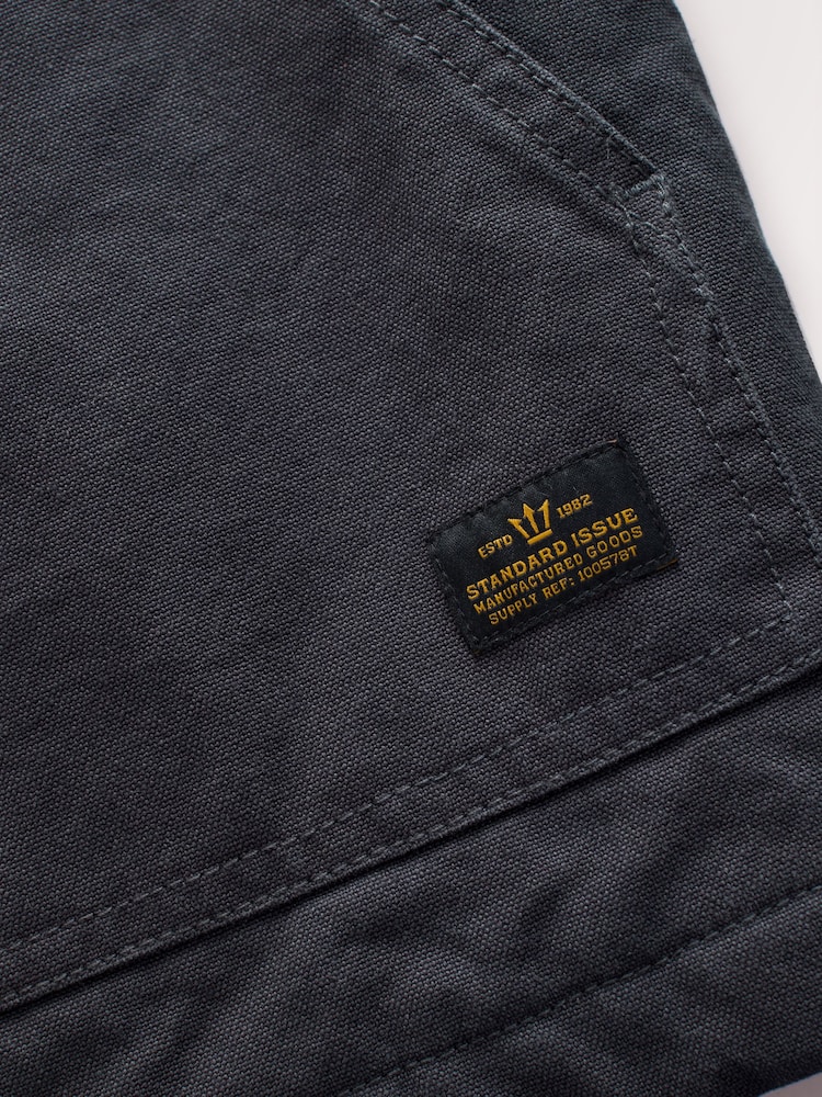 Charcoal Grey Canvas Chore Jacket - Image 7 of 7