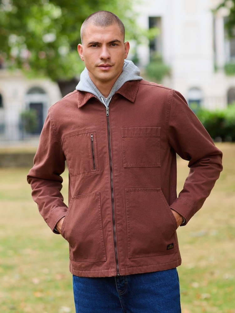 Rust Brown Canvas Chore Jacket - Image 1 of 12