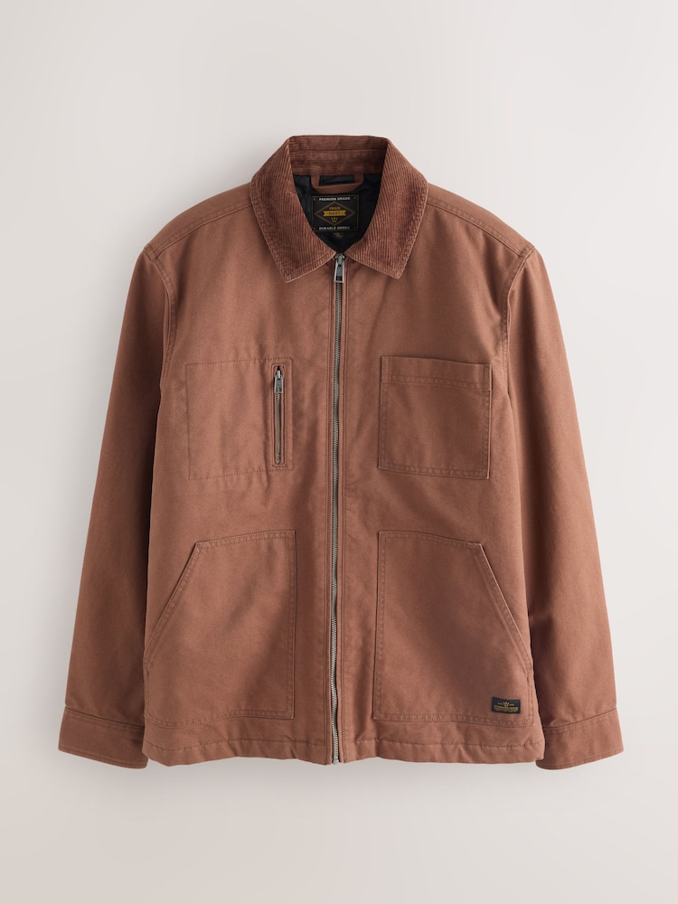 Rust Brown Canvas Chore Jacket - Image 2 of 12