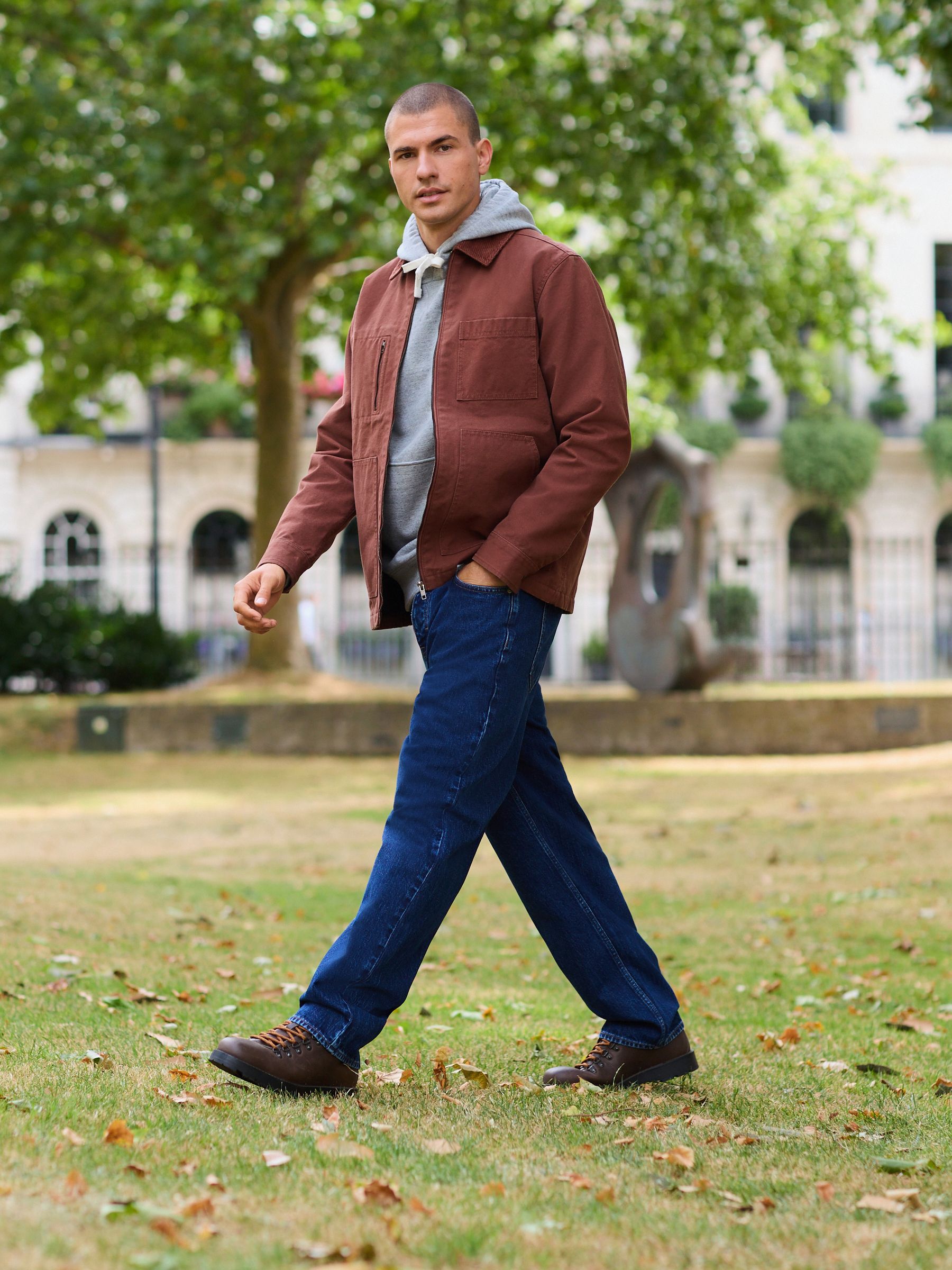 Buy Rust Brown Canvas Chore Jacket from Next Canada