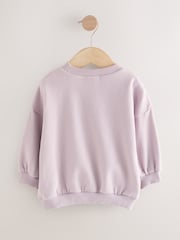 Lilac Purple Sister Crew Neck Sweatshirt (3mths-7yrs) - Image 2 of 4