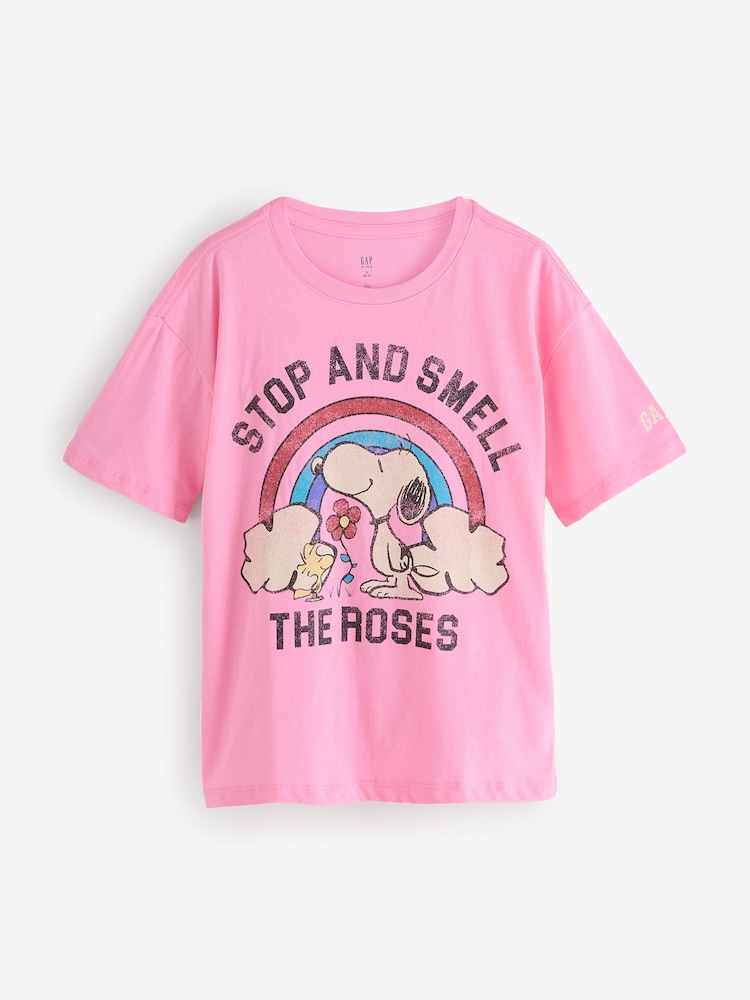 Gap Pink Snoopy Graphic T-Shirt (4-13yrs) - Image 1 of 5