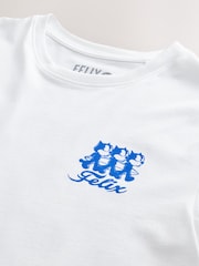 White/Blue Felix the Cat Licence 100% Cotton T-Shirt - Image 1 of 4