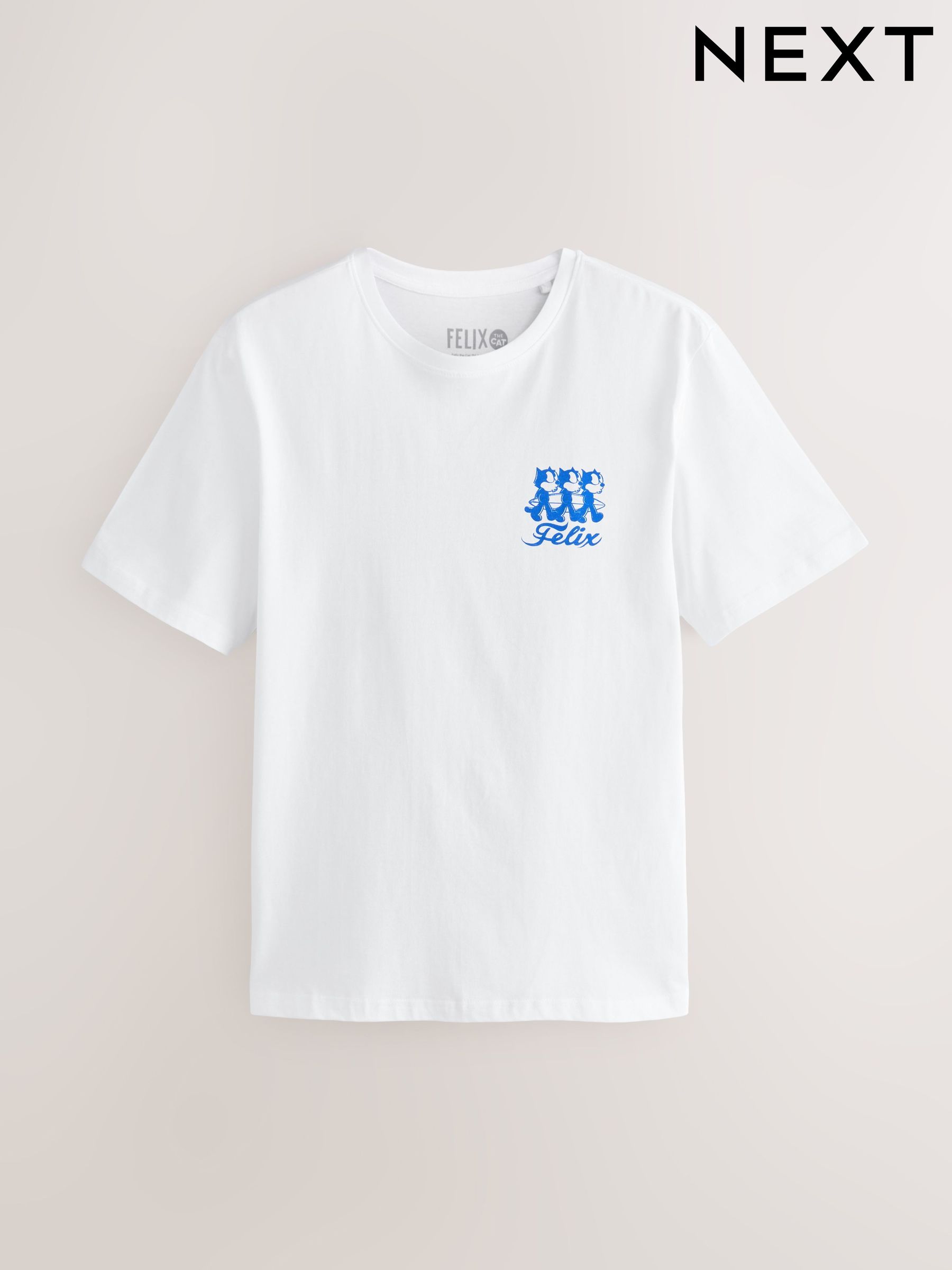 Next：日本 ホワイト / ブルー - Felix the Cat ライセンス コットン