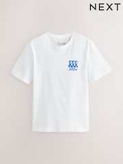 White/Blue Felix the Cat Licence 100% Cotton T-Shirt - Image 14 of 16