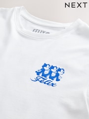 White/Blue Felix the Cat Licence 100% Cotton T-Shirt - Image 15 of 16