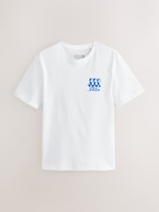 White/Blue Felix the Cat Licence 100% Cotton T-Shirt - Image 2 of 4
