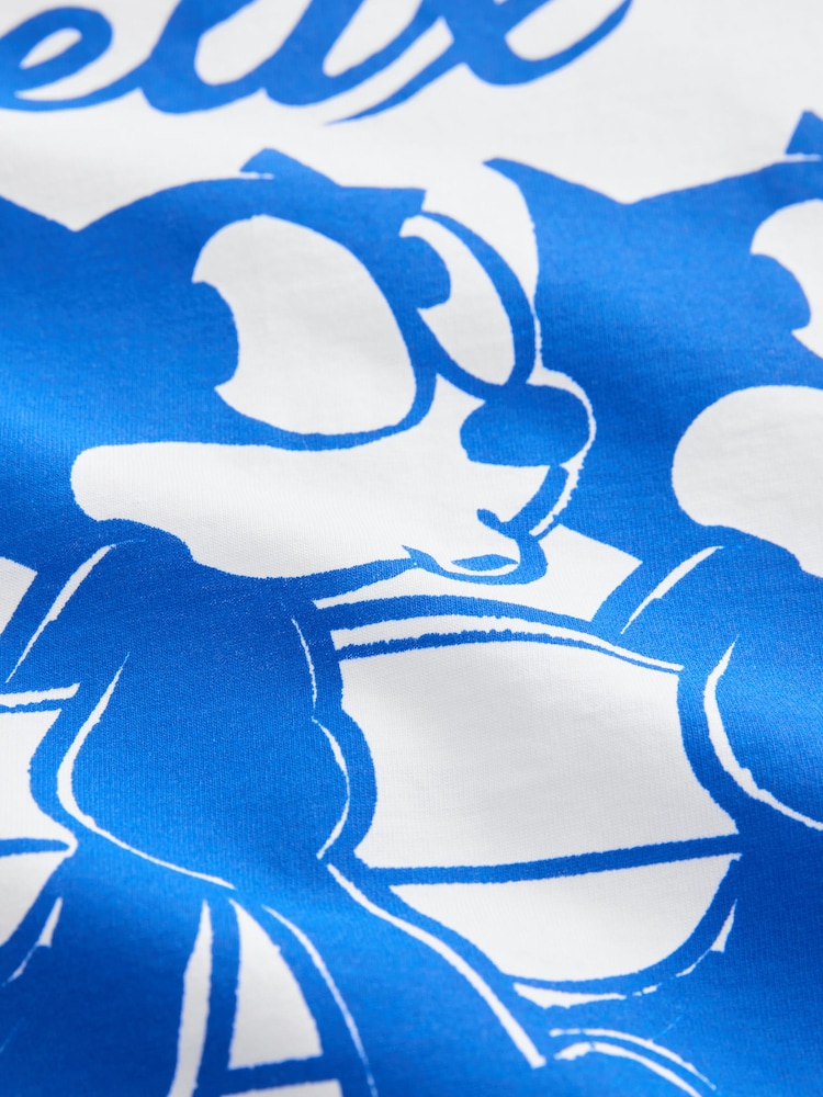 White/Blue Felix the Cat Licence 100% Cotton T-Shirt - Image 4 of 4