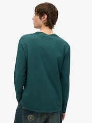 Superdry Green Athletic Essentials Long Sleeve Top - Image 2 of 4
