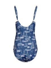Weird Fish Light Blue Penelope Printed Swimsuit - Image 7 of 7