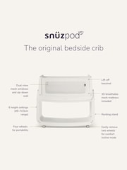 Snuz White Pod 5 Bedside Crib - Image 10 of 11