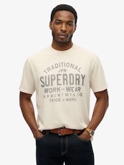 Camiseta de trabalho Superdry Machined Goods 100% algodão - Imagem 1 de 6