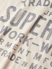 Camiseta de trabalho Superdry Machined Goods 100% algodão - Imagem 6 de 6