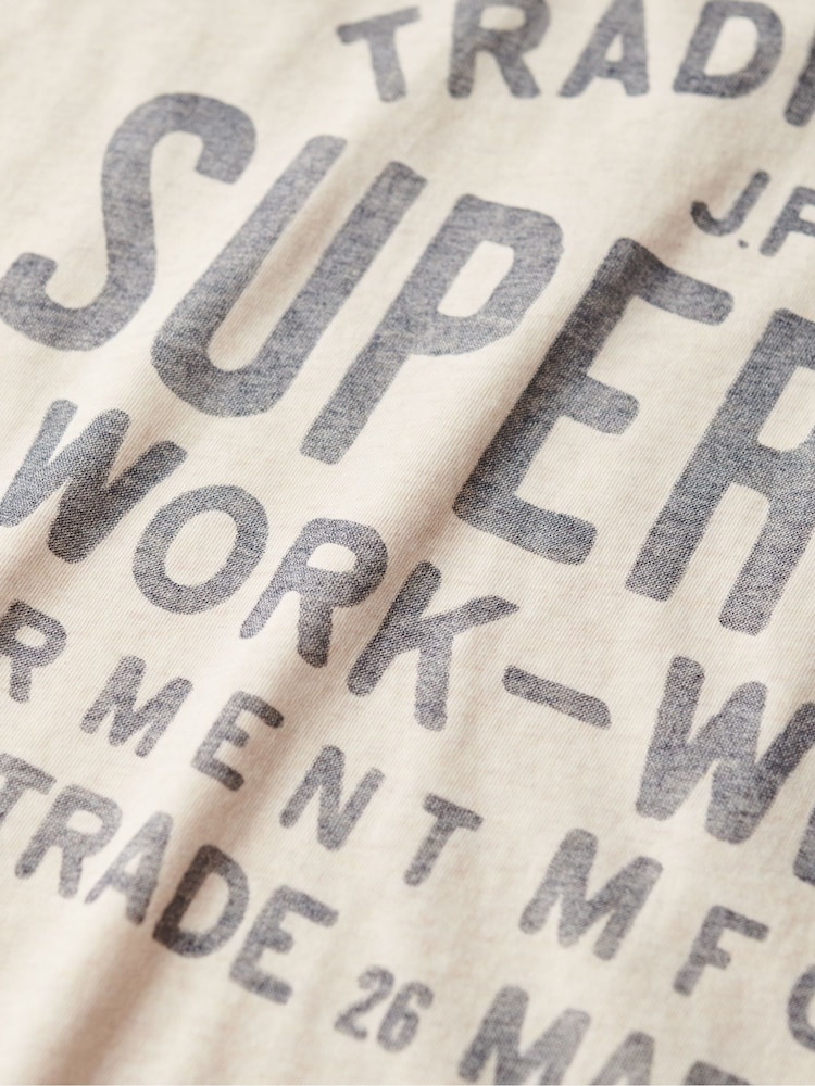 Camiseta de trabalho Superdry Machined Goods 100% algodão - Imagem 6 de 6