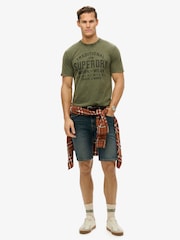 Superdry Green Machined Goods Workwear 100% Cotton T-Shirt - Image 3 of 6