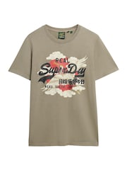 Superdry Green Vintage Logo Tokyo Relaxed T-Shirt - Image 5 of 6