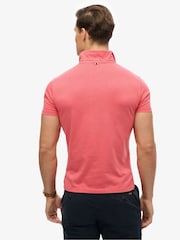Superdry Red Essential Jersey 100% Cotton Polo Top - Image 2 of 6