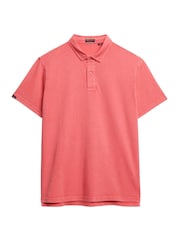 Superdry Red Essential Jersey 100% Cotton Polo Top - Image 5 of 6
