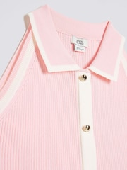 River Island Pink Girls Button Top & Skirt set - Image 4 of 5