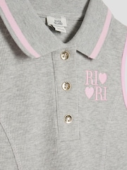 Gri - River Island Girls Sleeveless Bow Collar Dress - Imaginea 3 din 4