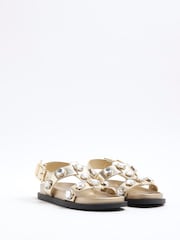 River Island Gold Girls Gem Sandals - Image 2 of 5