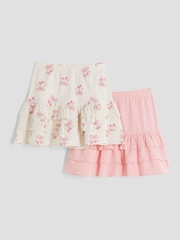 River Island Pink Girls RaRa Skirts 2 Pack - Image 1 of 4