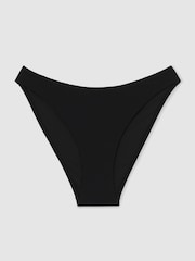Reiss Black Carina High Cut Bikini Bottoms - Image 2 of 5