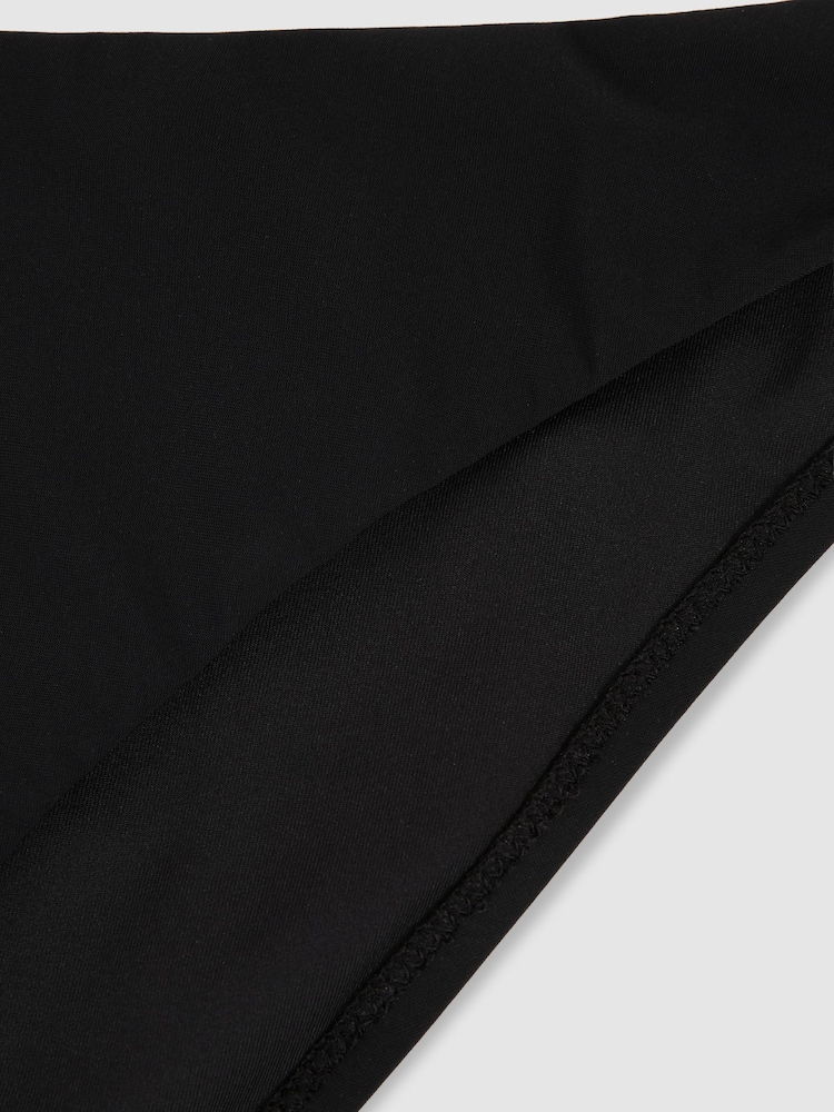Reiss Black Carina High Cut Bikini Bottoms - Image 5 of 5