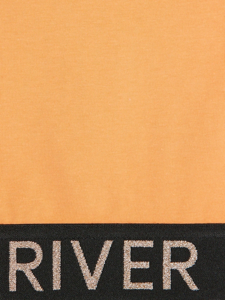 River Island Orange Glitter Waistband Tank Set - Image 4 of 5