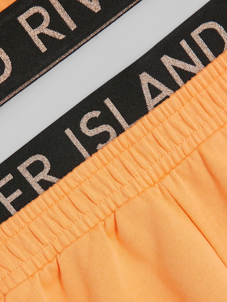 River Island Orange Girls Glitter Tank Top Set - Image 5 of 5