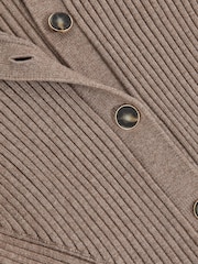 Reiss Stone Tula Button Front Knit Cardigan - Image 7 of 7