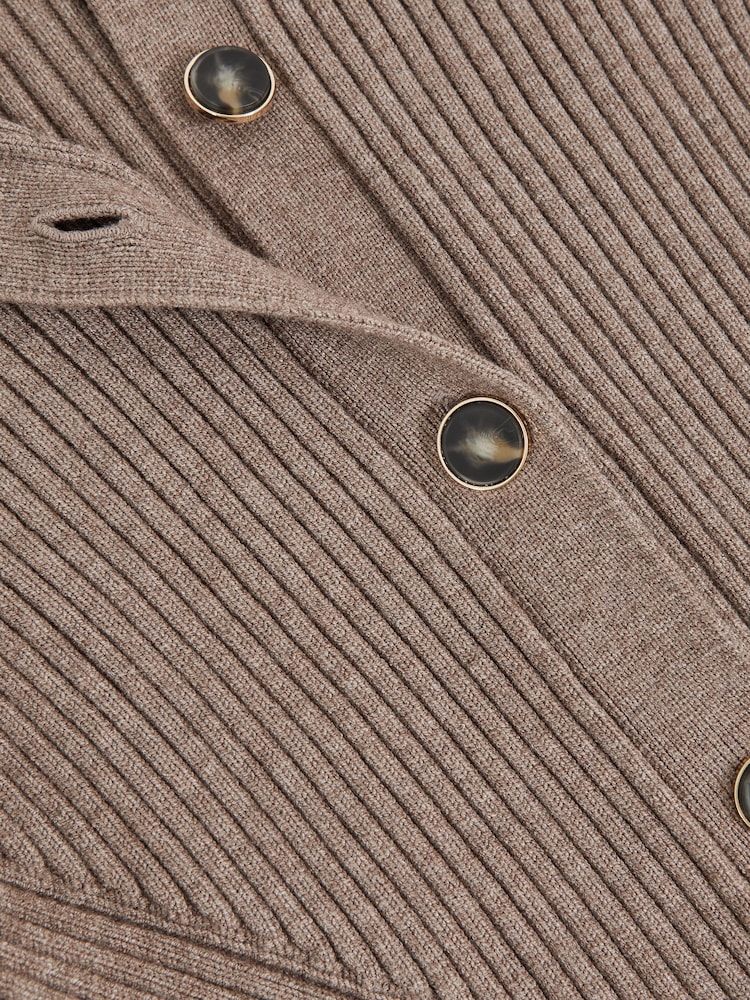 Reiss Stone Tula Button Front Knit Cardigan - Image 7 of 7 Reiss Stone Tula Button Front Knit Cardigan - Image 7 of 7