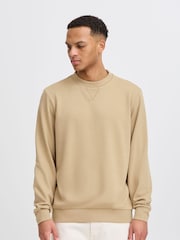 Blend Cream Lightweight Crew Neck Sweatshirt - Image 1 of 5