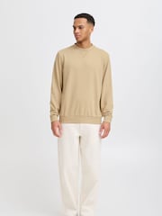 Blend Cream Lightweight Crew Neck Sweatshirt - Image 4 of 5