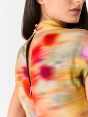 Whistles Natural Photographic Flower Midi Dress - Image 4 of 6