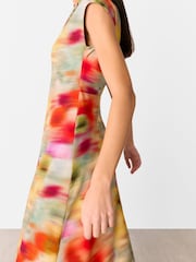 Whistles Natural Photographic Flower Midi Dress - Image 5 of 6