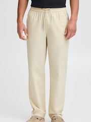 Blend Cream Regular Fit Linen Mix Trousers - Image 1 of 5