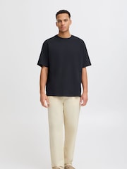 Blend Cream Regular Fit Linen Mix Trousers - Image 4 of 5