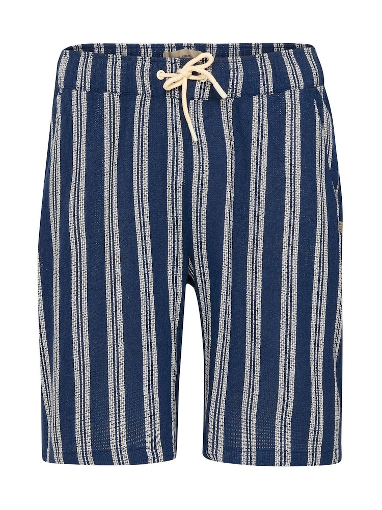 Blend Blue Textured Striped Shorts - Image 5 of 5